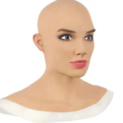 Halloween Realistisk Vuxen Kvinna Latex Huvudskydd Fancy Cosplay Mask><noscript><img width=