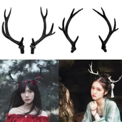 Halloween Renhorn Håraccessoar Horn Huvudbonad Festtillbehör Huvudbonader DIY Tillbehör 2025:e> Huvudbonader