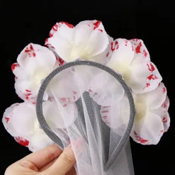 Halloween Ros Slöja Demon Halloween Dekoration Fest Klä Upp Rekvisita> Huvudbonader