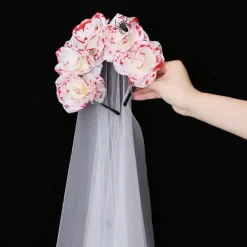 Halloween Ros Slöja Demon Halloween Dekoration Fest Klä Upp Rekvisita><noscript><img width=