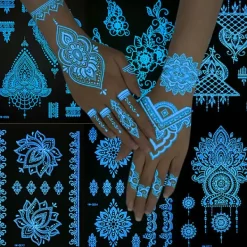 Halloween självlysande tatueringar> Smink