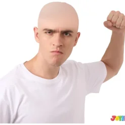 Halloween Skallig Peruk Latex Skallig Peruk För Män Kvinnor Halloween Kostymer, Skallig Perukhatt För Vuxna Kostym Halloween Makeup Kostymtillbehör><noscript><img width=