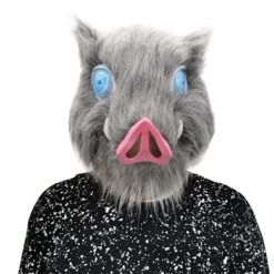 Halloween skräck anime karaktär prop gris huvud mask> Masker