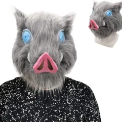 Halloween skräck anime karaktär prop gris huvud mask><noscript><img width=