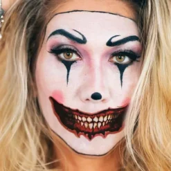Halloween skräck clown mun klistermärken, Halloween tillfälliga tatueringar kit, Halloween tatuering klistermärken, Halloween smink><noscript><img width=