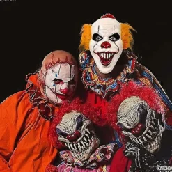 Halloween Skräck Clownmask - 3D Mask | Andningsbar Halloween Killer Clownmask för Barn><noscript><img width=