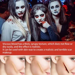 Halloween Sminkset med Falskt Blod> Smink