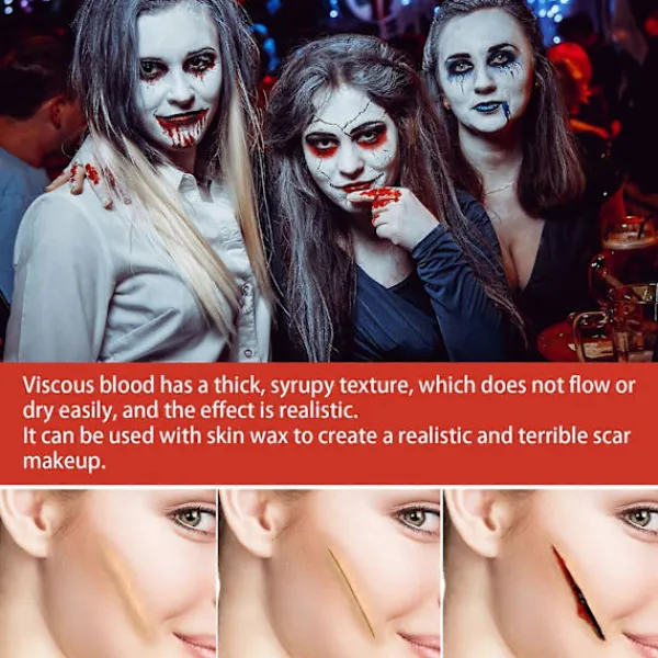 Halloween Sminkset med Falskt Blod> Smink