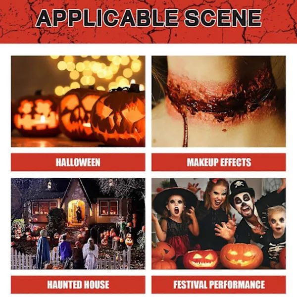 Halloween Sminkset med Falskt Blod> Smink