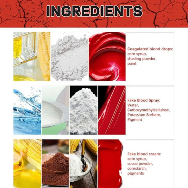 Halloween Sminkset med Falskt Blod> Smink