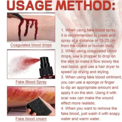 Halloween Sminkset med Falskt Blod><noscript><img width=