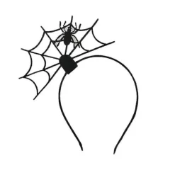 Halloween Spindelväv Spindel Spindelnät Halloween Fest Huvudstycke (svart Spindel)> Huvudbonader