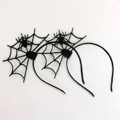 Halloween Spindelväv Spindel Spindelnät Halloween Fest Huvudstycke (svart Spindel)><noscript><img width=