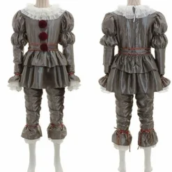 Halloween Stephen King's It Pennywise Clown Cosplay Kostym för Män Fest Fancy Dress Up Outfit Set M> Dräkter