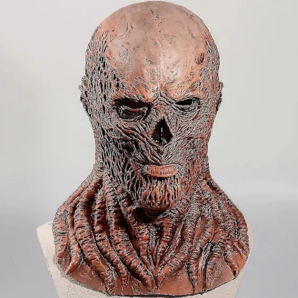 Het rea Halloween Stranger Things Säsong 4 Vecna Cosplay Mask Huvudbonad Vuxen Skräck Demon Monster Djävul Latex Mask Kostymfest Rekvisita-Glad> Masker