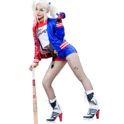 Halloween Sui cide Squad Harley Quinn Sui cide Squad cosplay kostym-FD- height 130cm> Dräkter