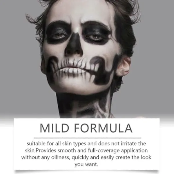 Halloween svart och vit grundmålning> Smink