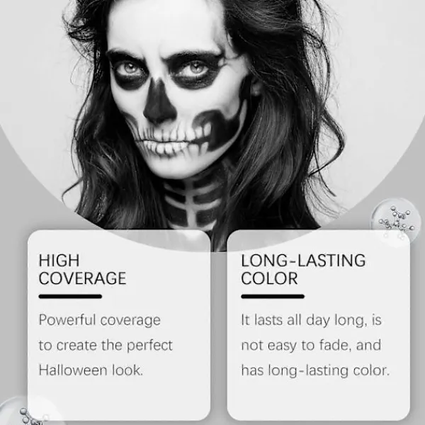 Halloween svart och vit grundmålning> Smink