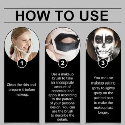 Halloween svart och vit grundmålning><noscript><img width=