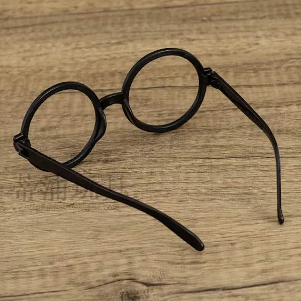 Halloween svarta runda bågar Harry Potter glasögon utan linser> Tillbehör