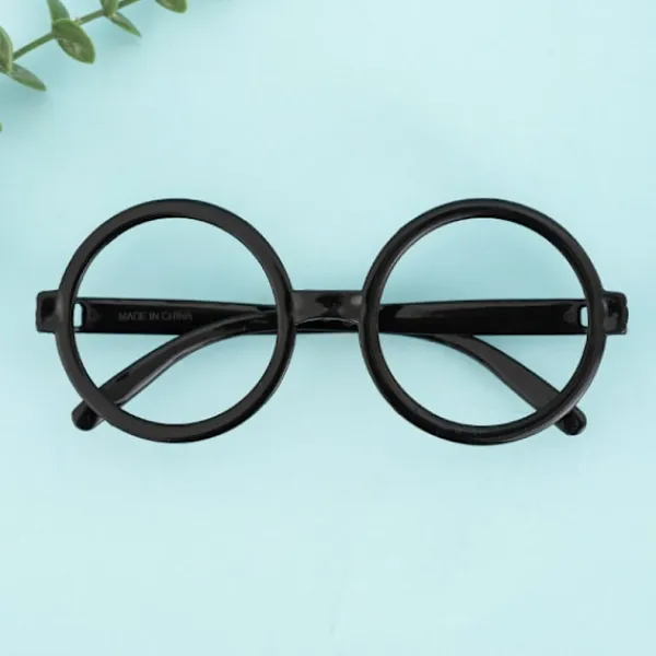 Halloween svarta runda bågar Harry Potter glasögon utan linser> Tillbehör