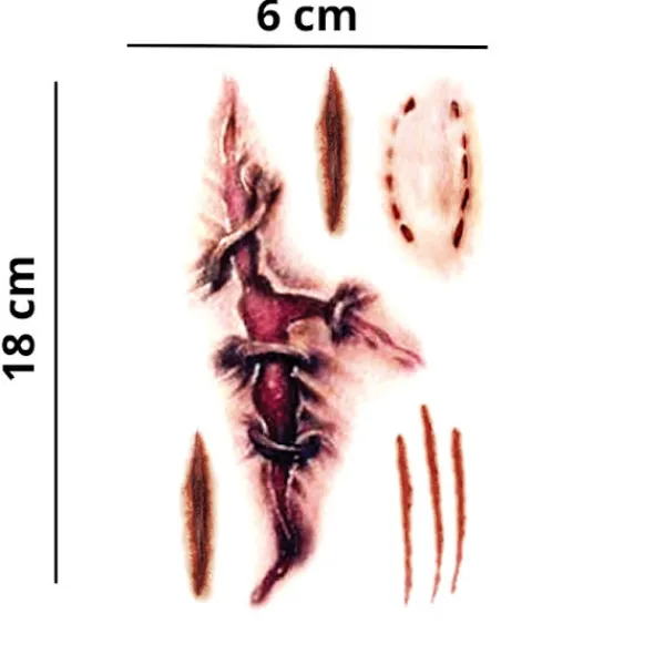 Halloween Tatuering Bit- & Rivmärken Enkel Användning 4> Smink