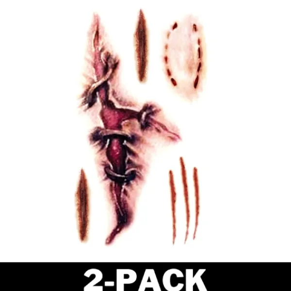 Halloween Tatuering Bites & Scratches 1-Pack> Smink