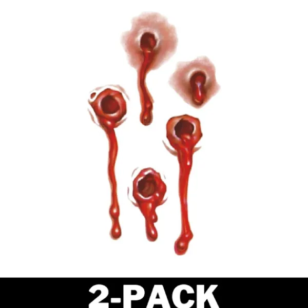 Delivast Halloween Tatuering Bloody Bullets 2-Pack> Smink