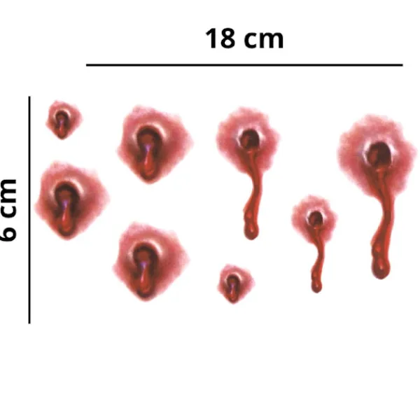 Halloween Tatuering Bullet Wounds 1-Pack> Smink