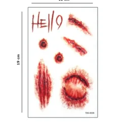 Delivast Halloween Tatuering Öppna Sår Enkel Användning><noscript><img width=