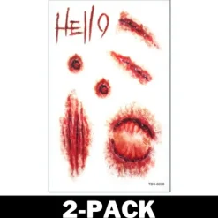 Halloween Tatuering Öppna Sår 5-Pack><noscript><img width=