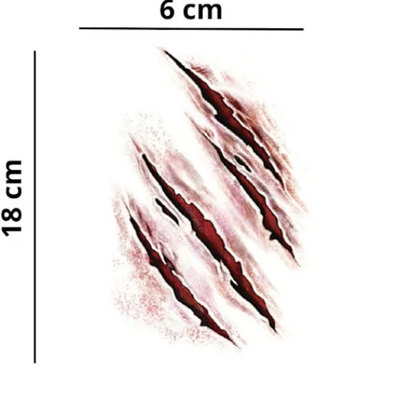 Delivast Halloween Tatuering Rivmärken Enkel Användning> Smink