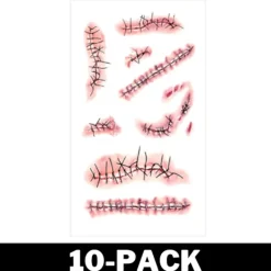 Delivast Halloween Tatuering Sår Stygn 8-Pack><noscript><img width=