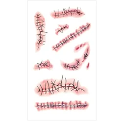 Halloween Tatuering Sår Stygn 8-Pack><noscript><img width=