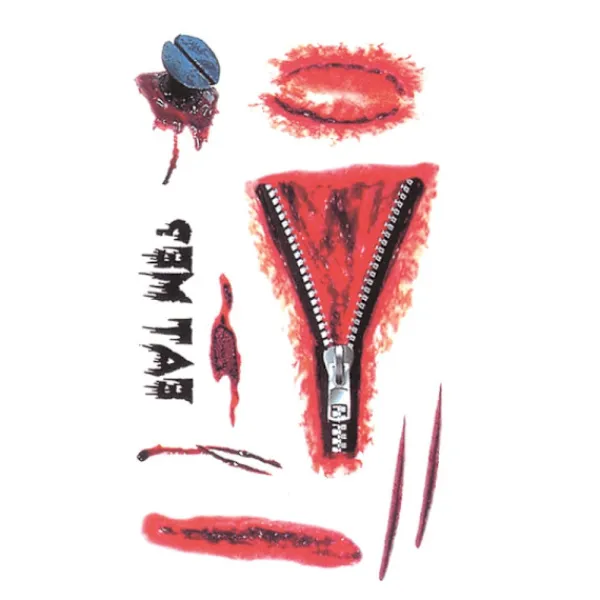 Halloween Tatuering Zipper & Bites 5-Pack> Smink