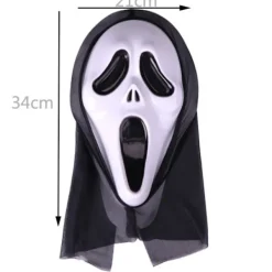 Halloween Terror Mask Set med 6 former, Ghostface, Skalle No,> Masker
