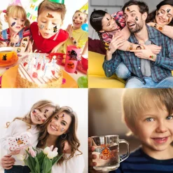 Halloween tillfälliga tatueringar klistermärken, halloween födelsedagsfest><noscript><img width=