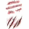 Beau Care Halloween Zombie Acars Tatueringar Vattentät 3D Bet Mark Tatuering Klistermärke> Smink