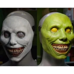 LEIGELE Halloween Zombie Mask Leende Demoner Den Onda Cosplay Rekvisita Läskig Mask Realistisk Maskeradmask Spöke Läskig Mask (LGL)> Masker