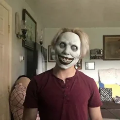 LEIGELE Halloween Zombie Mask Leende Demoner Den Onda Cosplay Rekvisita Läskig Mask Realistisk Maskeradmask Spöke Läskig Mask (LGL)><noscript><img width=