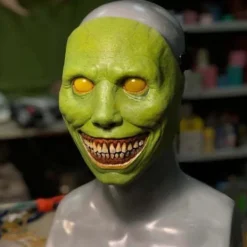 LEIGELE Halloween Zombie Mask Leende Demoner Den Onda Cosplay Rekvisita Läskig Mask Realistisk Maskeradmask Spöke Läskig Mask (LGL)><noscript><img width=
