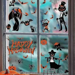 Halloweendekorationer, Halloween Fönsterdekorationer, Dekaler För Halloween><noscript><img width=