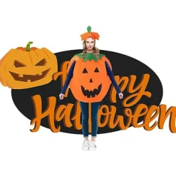 Halloween-dräkter för föräldrar och barn, pumpasminkning för barn och vuxna><noscript><img width=