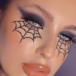 LAIQIANKUA Halloweenfest 4 delar / Svarta mörka ansikts- och kroppssmycken> Smink