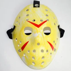 Halloween-fest Jason Voorhees målad hockeymask-FM-> Masker