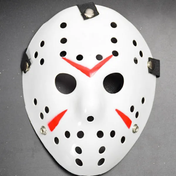 Halloween-fest Jason Voorhees målad hockeymask-FM-> Masker