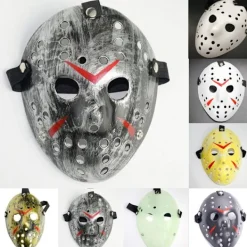 Halloween-fest Jason Voorhees målad hockeymask-FM-><noscript><img width=
