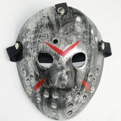 Halloween-fest Jason Voorhees målad hockeymask> Masker