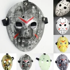 Halloween-fest Jason Voorhees målad hockeymask> Masker