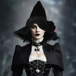 Jettbuying Halloween-Hatt för Kvinnor Häxhatt Häxhattar för Kvinnor><noscript><img width=